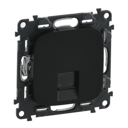 Розетка компьютерная 1-м Valena Allure RJ45 кат.5E UTP с лицев. панелью механизм антрацит Leg 753950 Розетка компьютерная 1-м Valena Allure RJ45 кат.5E UTP с лицев. панелью механизм антрацит Leg 753950