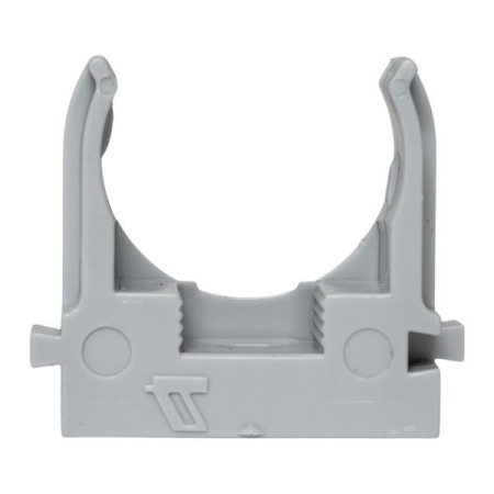 Держатель для труб (клипса) d25мм для монтажн. пистолета сер. (уп.100шт) Plast EKF derjp-z-25