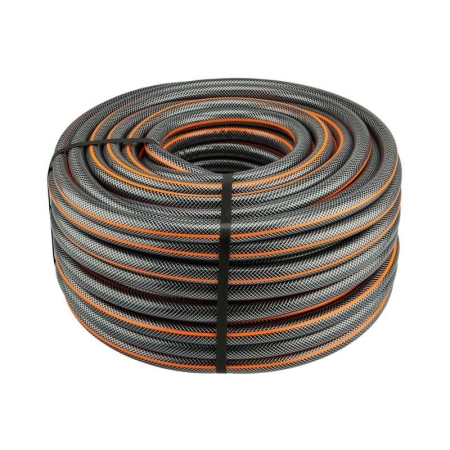 Шланг поливочный ПВХ 3-х слойный армированный 3/4дюйм 50м Стандарт Плюс ЧЕТЫРЕ СЕЗОНА 62-0227-1