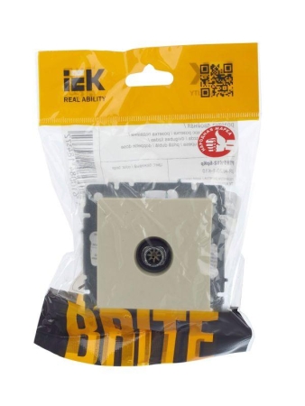Розетка телевизионная оконечная TV СП Brite РТВ11-0-БрКр механизм беж. IEK BR-A10-O-K10 Розетка телевизионная оконечная TV СП Brite РТВ11-0-БрКр механизм беж. IEK BR-A10-O-K10