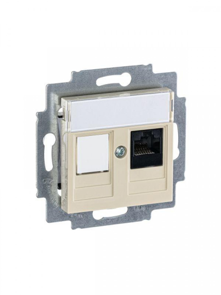 Розетка компьютерная Levit RJ45 кат.5E с заглушкой сл. кость ABB 2CHH295117A6017 Розетка компьютерная Levit RJ45 кат.5E с заглушкой сл. кость ABB 2CHH295117A6017