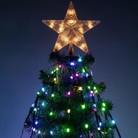 Гирлянда светодиодная "Нить со звездой на елку" 1.5м RGB управление через мобильное приложение ERASG -03 Эра Б0060434 Гирлянда светодиодная "Нить со звездой на елку" 1.5м RGB управление через мобильное приложение ERASG -03 Эра Б0060434