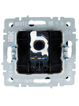 Розетка компьютерная СП RJ45 кат.6 BRITE РК11-БрМ механизм маренго IEK BR-K10-2-K35 Розетка компьютерная СП RJ45 кат.6 BRITE РК11-БрМ механизм маренго IEK BR-K10-2-K35