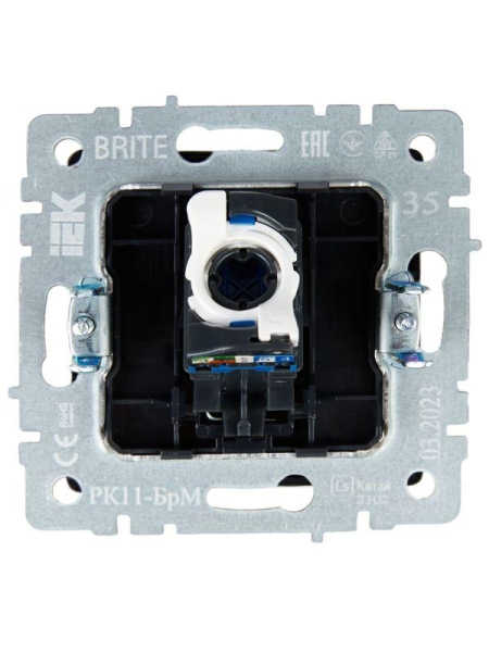 Розетка компьютерная СП RJ45 кат.6 BRITE РК11-БрМ механизм маренго IEK BR-K10-2-K35 Розетка компьютерная СП RJ45 кат.6 BRITE РК11-БрМ механизм маренго IEK BR-K10-2-K35