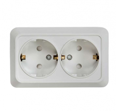 Розетка 2-м BOLLETO защ. шторки с заземл. накл. 7128х бел. ASD / IN HOME 4690612000961 Розетка 2-м BOLLETO защ. шторки с заземл. накл. 7128х бел. ASD / IN HOME 4690612000961