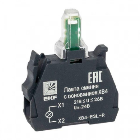 Лампа сменная с основанием XB4 красн. 24В PROxima EKF XB4-ESL-R