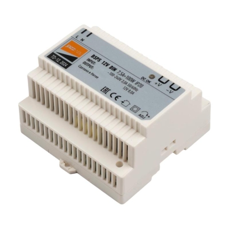 Блок питания для светодиодной ленты BSPS DIN 12В 7.5А=100Вт PL IP20 Pro+ JazzWay 5049987