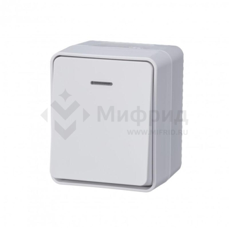 Выключатель 1-кл. ОП AtlasDesign PROFI IP54 10AX с подсветкой бел. SE ATN540113