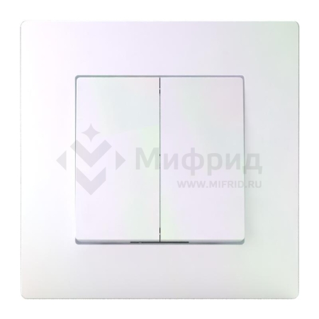 Выключатель 2-кл. СП Pixel 10А IP20 в сборе перламутр. TOKOV ELECTRIC TKE-PX-V2F-C04