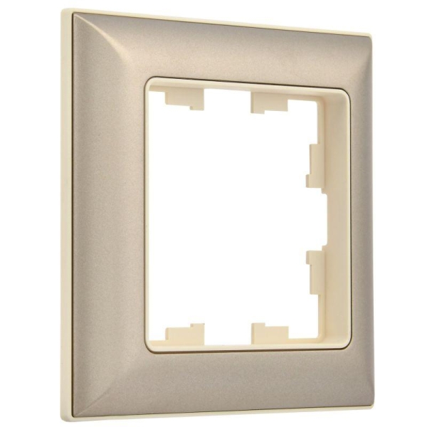 Рамка 1-м BRITE РУ-1-Бр беж./шампань IEK BR-M12-12-3-K10 Рамка 1-м BRITE РУ-1-Бр беж./шампань IEK BR-M12-12-3-K10
