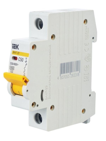 Выключатель автоматический модульный 1п C 50А 4.5кА ВА47-29 KARAT IEK MVA20-1-050-C