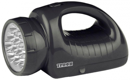 Фонарь-прожектор аккумуляторный TSP12 12 + 18LED аккум. 4В 1.8А.ч ЗУ 220В (картон. упак.) Трофи C0045551