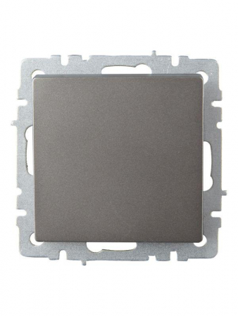 Выключатель проходной 1-кл. СП BRITE ВС10-1-6-БрС 10А механизм сталь IEK BR-V12-0-10-K46