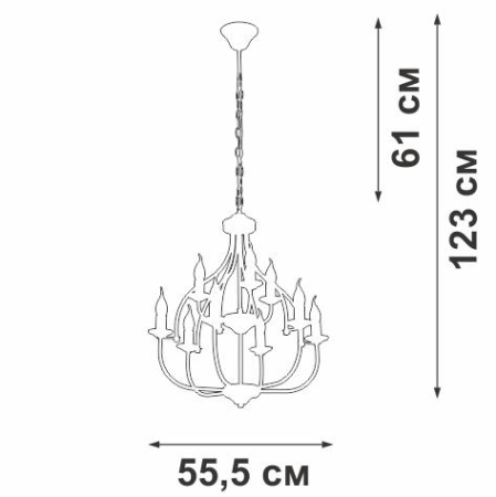 Люстра 9xE14 макс. 40Вт Vitaluce V1863-8/9 Люстра 9xE14 макс. 40Вт Vitaluce V1863-8/9
