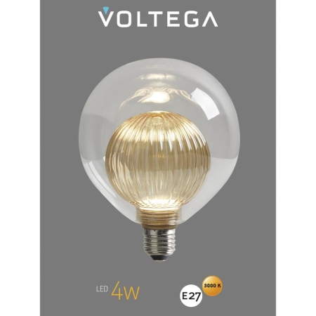 Лампа светодиодная филаментная Loft 271 G125G8027 4Вт 3000К E27 Voltega 8572 Лампа светодиодная филаментная Loft 271 G125G8027 4Вт 3000К E27 Voltega 8572