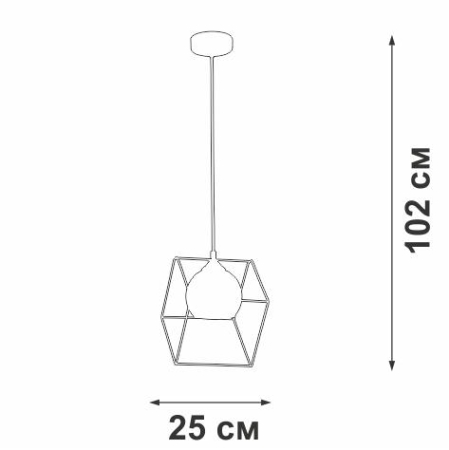 Люстра 1хE27 макс. 40Вт Vitaluce V3789-0/1S Люстра 1хE27 макс. 40Вт Vitaluce V3789-0/1S