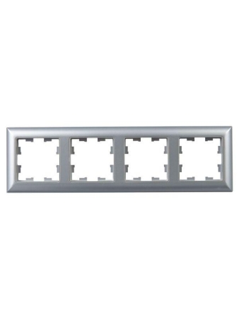 Рамка 4-м BRITE РУ-4-Бр алюм./алюм. IEK BR-M42-12-K47