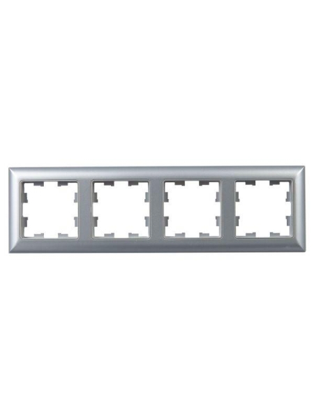 Рамка 4-м BRITE РУ-4-Бр алюм./алюм. IEK BR-M42-12-K47 Рамка 4-м BRITE РУ-4-Бр алюм./алюм. IEK BR-M42-12-K47