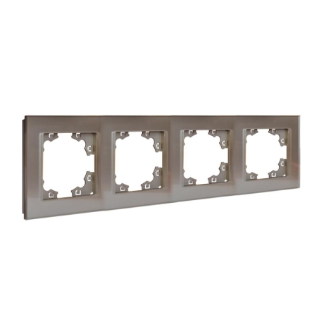 Рамка 4-м Афина стеклянная мокко UNIVersal 2287