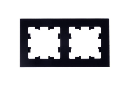 Рамка 2-м AtlasDesign Nature натур. стекло черн. SE ATN361002