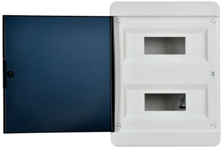 Корпус ЩРВ-П-24 TEKFOR IP41 черн. прозр. дверь пластик. IEK TF5-KP12-V-24-41-K01-K03