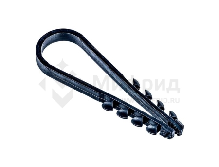 Дюбель-хомут PCD-R 19-25-65-100BL для круглого кабеля PA6.6 черн. (уп.100шт) JazzWay 5054882