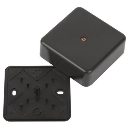 Коробка распаячная 75х75х28мм без клеммы IP40 черн. BS-B-75-75-28 Эра Б0061809