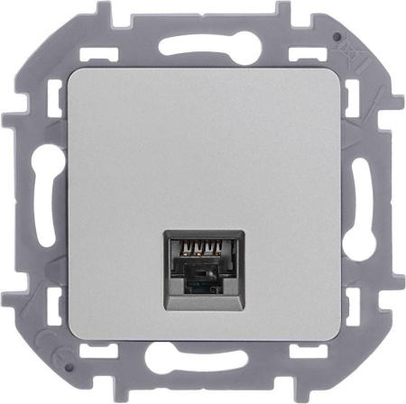 Розетка компьютерная Inspiria RJ45 кат.5E UTP алюм. IEK 673827 Розетка компьютерная Inspiria RJ45 кат.5E UTP алюм. IEK 673827