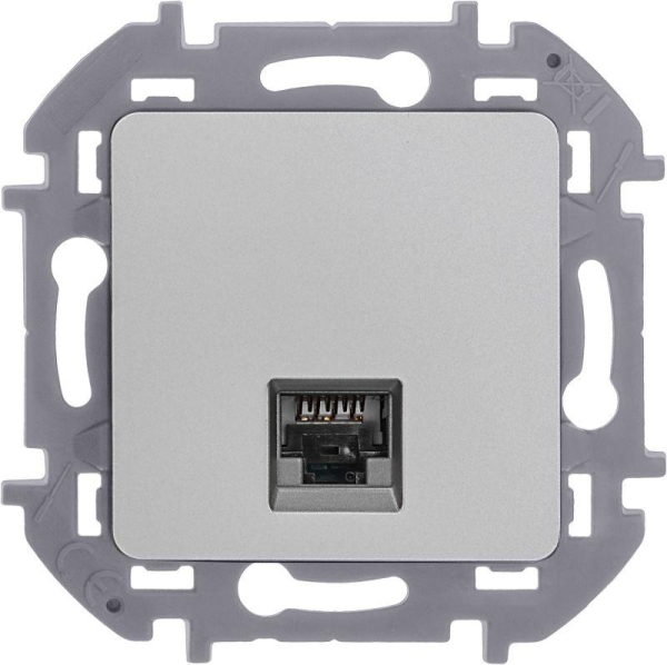 Розетка компьютерная Inspiria RJ45 кат.5E UTP алюм. IEK 673827 Розетка компьютерная Inspiria RJ45 кат.5E UTP алюм. IEK 673827