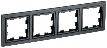 Рамка 4-м BRITE РУ-4-БрЧ черн. IEK BR-M42-K02 Рамка 4-м BRITE РУ-4-БрЧ черн. IEK BR-M42-K02