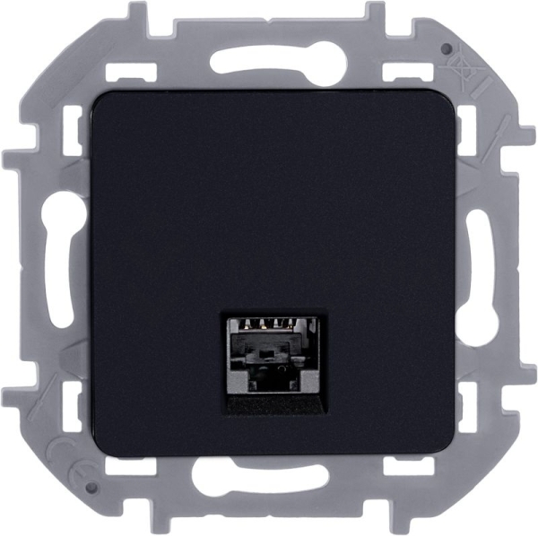 Розетка компьютерная СП Inspiria RJ45 кат.5E UTP IP20 антрацит IEK 673828