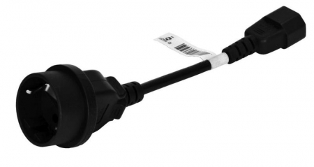 Кабель SCUT IEC-320 C14 to Socket Type-F 250В 10А POWERCOM 504291