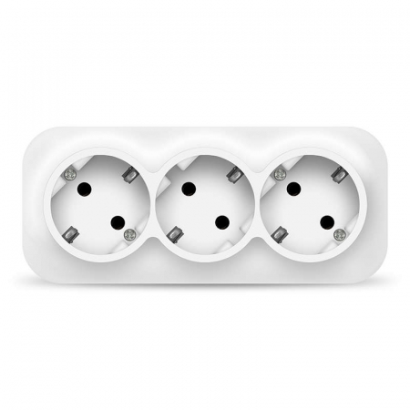 Розетка 3-м ОП 16А IP20 с заземл. бел. IONICH 1420 Розетка 3-м ОП 16А IP20 с заземл. бел. IONICH 1420