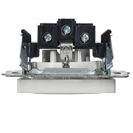 Розетка BRITE РС11-1-0-БрБ 16А с заземл. без защ. шторки механизм бел. IEK BR-R11-16-K01