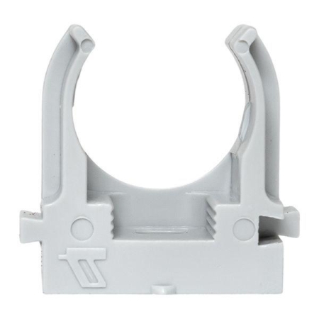 Держатель для труб (клипса) d20мм для монтажного пистолета сер. (уп.100шт) Plast EKF derjp-z-20