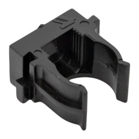 Держатель для труб (клипса) d16мм для монтажного пистолета черн. (уп.100шт) Plast EKF derjp-z-16-black