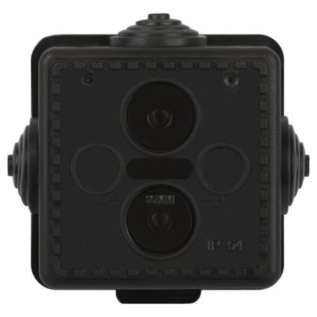 Коробка распаячная ОП 65х65х50мм с гермовводами 4 входа IP54 черн. KOR-65-65-50-4g-B Эра Б0061797