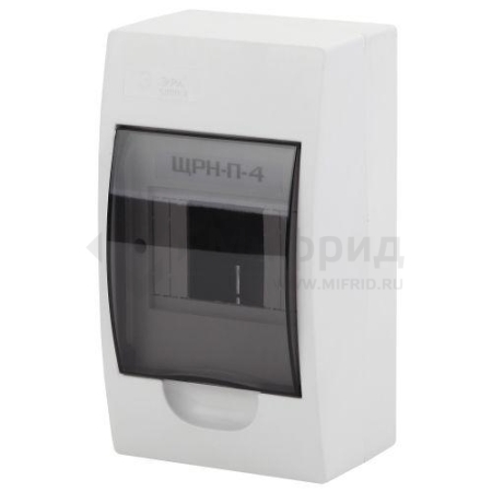 Бокс навесной ЩРН-П-4 4мод. IP41 пластик SIMPLE NO-box_simple-plastic_4_surface BOXS04 Эра Б0041521