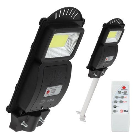 Светильник 20Вт 5000К IP65 450лм консольный на солнечной батарее COB с кронштейном с датчиком движения ПДУ Эра Б0046792