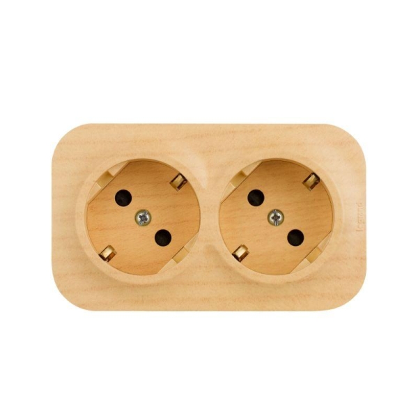 Розетка 2-м ОП Quteo 16А IP20 250В 2х2P+E с заземл. защ. шторки дерево IEK 782287 Розетка 2-м ОП Quteo 16А IP20 250В 2х2P+E с заземл. защ. шторки дерево IEK 782287