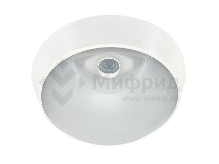 Светильник светодиодный WP 15 C 12W OP 840 D220 WH MDM 220х80мм 12Вт 4000К IP54 ЖКХ круглый пылевлагозащ. с датчиком движ. бел. Русский Свет 15071523453