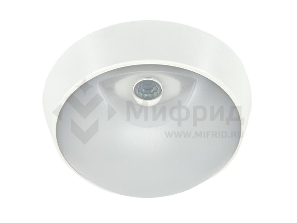 Светильник светодиодный WP 15 C 18W OP 840 D220 WH MDM 220х80мм 18Вт 4000К IP54 ЖКХ круглый пылевлагозащ. с датчиком движ. бел. Русский Свет 15071524504