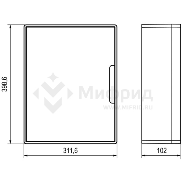 Щиток настенный Фрейм (FRAME) ЩРн-п-24 24мод. с бел. дверцей с 4 шинами PEN (2шт на 8 отверст. и 2шт на 6 отверст) бел. DKC F24W1WW