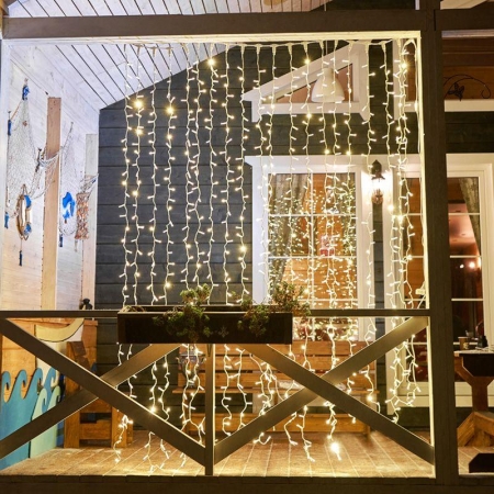 Гирлянда светодиодная "Светодиодный Дождь" 2х3м 448LED тепл. бел. 70Вт 230В IP65 эффект мерцания провод прозр. (нужен шнур питания 303-500-1) Neon-Night 235-136-6 Гирлянда светодиодная "Светодиодный Дождь" 2х3м 448LED тепл. бел. 70Вт 230В IP65 эффект мерцания провод прозр. (нужен шнур питания 303-500-1) Neon-Night 235-136-6