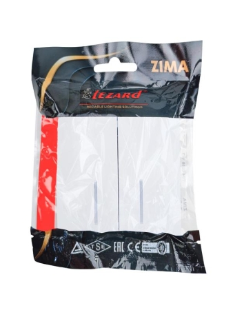 Выключатель 2-кл. с индик. СП ZIMA IP20 10А безвинт. зажим бел. LEZARD 704-0288-112QC