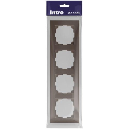 Рамка 4-м СП Accent 6-504-08 бронза Intro Б0063708