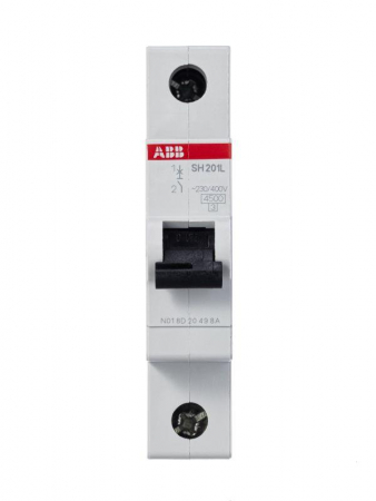 Выключатель автоматический модульный 1п C 20А 4.5кА SH201L C20 ABB 2CDS241001R0204 Выключатель автоматический модульный 1п C 20А 4.5кА SH201L C20 ABB 2CDS241001R0204