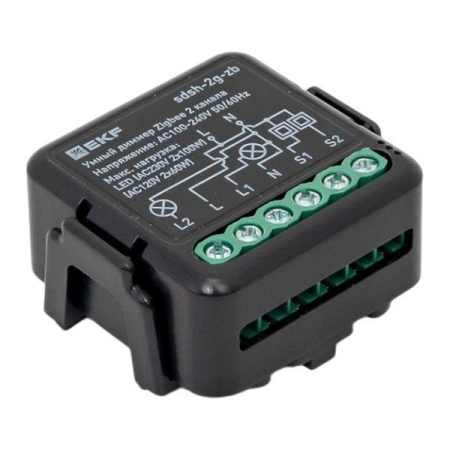 Диммер умный в подрозетник 2-канальный Zigbee Connect Select EKF sdsh-2g-zb