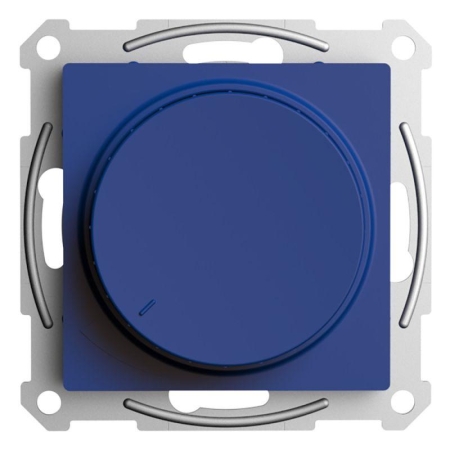 Светорегулятор поворотно-нажимной AtlasDesign (диммер) LED RC 400Вт мех. аквамарин SE ATN001123