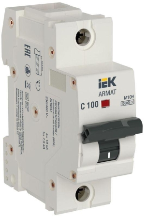Выключатель автоматический модульный 1п C 100А M10H ARMAT IEK AR-M10H-1-C100 Выключатель автоматический модульный 1п C 100А M10H ARMAT IEK AR-M10H-1-C100